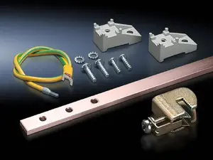 Grounding busbar Rittal DK 7544.000 vertical for VX and VX IT, length 1145 mm