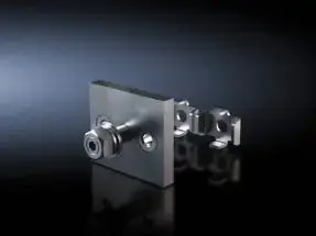 Mounting/Connection Plate Rittal SV 9676.710 Black – Anschlussplatte with M10 Stud