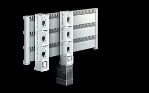 Adapter for electrical switch Rittal SV 9677.900 — Polyester housing, light grey, width 100 mm, height 665 mm