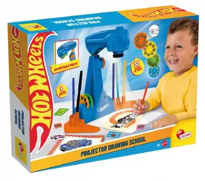 Liscianigiochi Hot Wheels projector drawing school set – educational drawing kit with projector