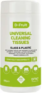 Cleaning tissues D-Fruit DF167 — disposable multi-surface wipes, pack of 100