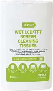 Cleaning tissues D-Fruit DF166 — disposable 100 pcs, multipurpose cleaning wipes