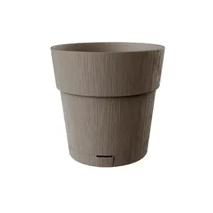 Flower pot with tray stefANPLAST Ethica Ø25 cm plastic, self-watering, recycled material, 9.5 L