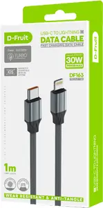 USB-C to Lightning Cable D-Fruit DF163 1m, grey