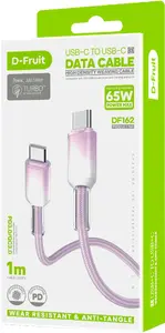 USB-C to USB-C cable D-Fruit DF162 1 m, violet