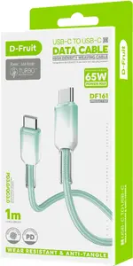 USB-C to USB-C cable D-Fruit DF161, light green, model 50529