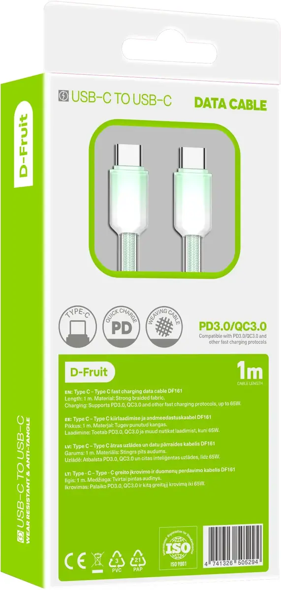 D-Fruit DF161 USB-C to USB-C cable Photo 2