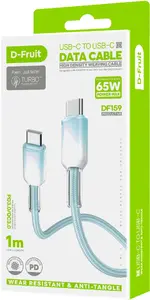 USB-C to USB-C cable D-Fruit DF159 1 m, light blue