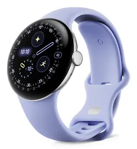 Viedpulkstenis Google Pixel Watch 4 41 mm AMOLED 4G Silver Wi‑Fi GPS 32 GB 2 GB RAM fluoroelastomēra siksniņa