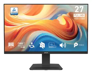 Монитор MSI Pro MP273DE E14A 27" Full HD (1920x1080) IPS LCD, 4 мс, 16:9, динамики, VESA, чёрный