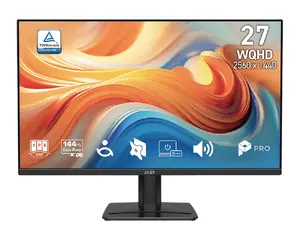 Компьютерный монитор MSI PRO MP275QDE E14 68.6 см (27") 2560 x 1440 пикселей Wide Quad HD LED черный 144 Гц IPS VESA AMD FreeSync Встроенные динамики