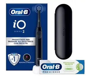 Vibrating electric toothbrush BRAUN Oral‑B iO2 for adults Black — built‑in battery, 1 handle, 1 brush head