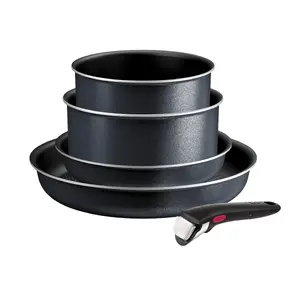 Cookware set Tefal Ingenio L7239523 — aluminium mixed set with 2 saucepans (18 cm, 20 cm) and 2 frying pans (22 cm), grey, 5-piece