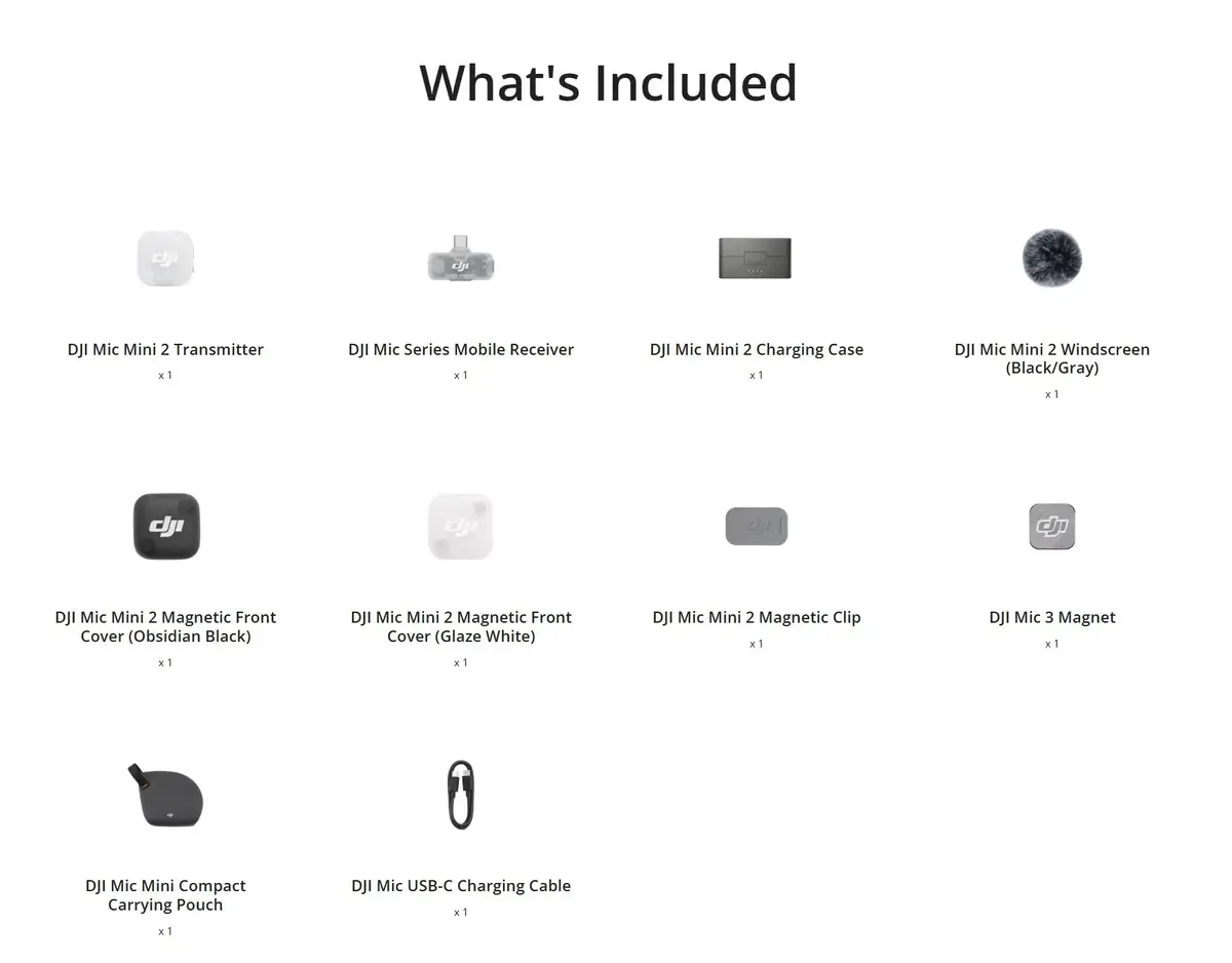 DJI Mic Mini 2 беспроводной микрофон 1TX+1Mob RX Photo 8