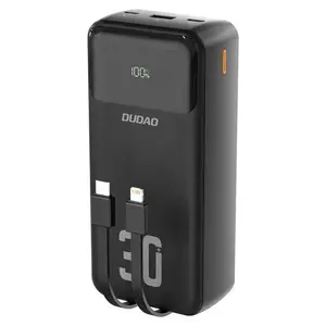 Powerbank Dudao K15MAX 30000mAh PD 22.5W with Built-in Cables, Black
