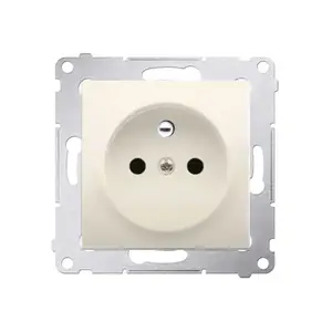 Kontakt-Simon DGZ1CZ.01/41 kontaktligzda ar zemējumu — 16A, 250V, IP20, plastmasa, balta