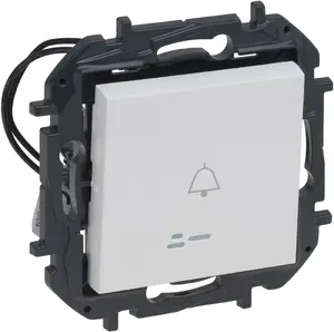 Wall switch Legrand Niloe Step single illuminated push-button 6A white model 863110B
