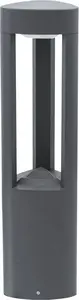 Outdoor garden bollard Suma SU-MA FAN GL 11204, grey, IP54 rated, single-light