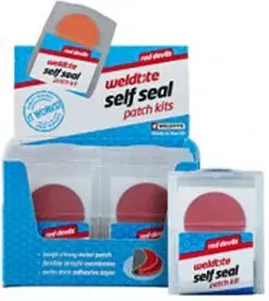 WELDTITE pašlīmējošas kamera lakošanas plāksteri RED DEVILS WLD-1031 — 6 mm plāksteri, kaste 12 gab.