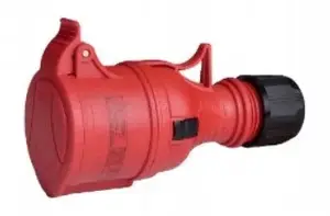 Переносная промышленная розетка 16A 5P 400V красная TWIST GPP тип B IP44 от Elektromet (MPN 921880)