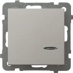 Ospel AS Single-Pole Light Switch with Blue Indicator, Model ŁP-1GS/m/82 (kashmir)