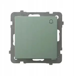 Ospel AS normal bell switch ŁP-6G/m/84 green matte — single-pole mechanical bell push