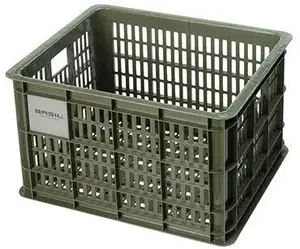 Basil Bicycle Crate M bicycle basket/crate, brand Basil, model BAS-21136, 29.5 L capacity, moss green