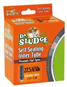 Inner Tube with Anti-Puncture Fluid WELDTITE DR SLUDGE 27.5"/650B x 1.75–2.10 with Schrader Valve (WLD-04024)