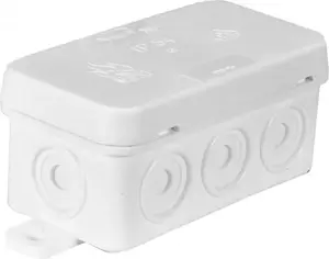 Коробка установочная Simet 83008006 IP54 накладная герметичная с интегрированным вводом для кабеля белая