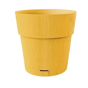 Flower pot with tray Stefanplast Ethica Ø30 x 29 cm, plastic, self-watering, 11.8 L, mustard yellow