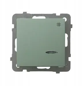 Ospel AS cross switch with blue illumination, green matte finish, model ŁP-4GS/m/84