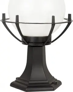 Outdoor bollard lamp Suma SU-MA K 4011/1/KPO black IP43 with decorative basket