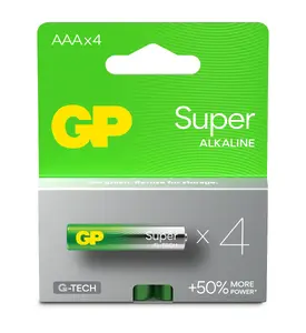 Vienreizlietojama alkaliskā baterija GP RECYKO GP24A AAA 1,5V, 4 gab.