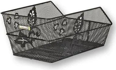 Basil Cento Flower Rear Bicycle Basket Steel Photo 2