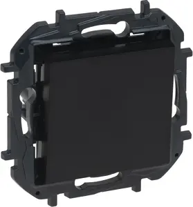 Switch button Legrand Niloe Step 6A single-pole, black (model 863509B)