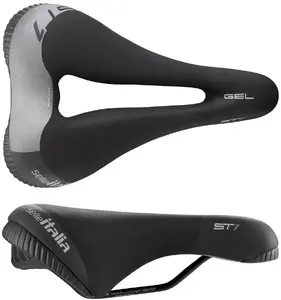 Saddle Selle Italia SPORTOURING ST 1 SUPERFLOW L (model 2025) - ergonomic road/touring bike saddle, large width, central cut-out