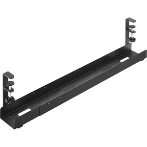 InLine Universāls kabeļu vadotnes stienis 3 līmeņi (80/100/120 cm) zemgalda montāžai, melns