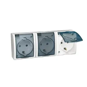 Тройная розетка с SCHUKO Kontakt-Simon AQGSZ1-3/11A, IP54, 250 В, белая