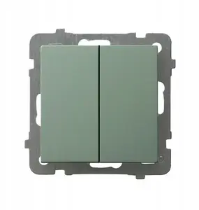 Ospel ŁP-19G/m/84 double cross switch, matte green, electrical wall switch