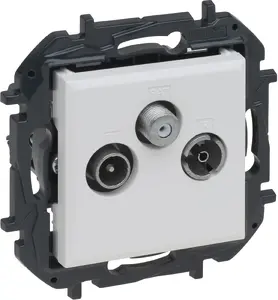 Розетка TV-R-SAT Legrand Niloe Step 863179B — оконечная, 10 дБ, белая