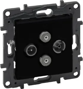 Legrand Niloe Step TV-R-SAT-SAT оконечная звезда, 2 коаксиальных, затухание 1,5 дБ, черный