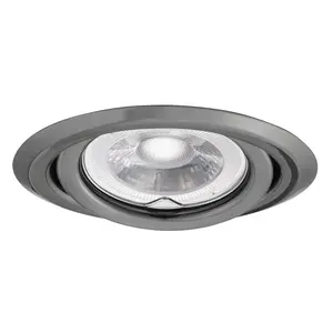 Ceiling lighting fixture Kanlux 37162 with GX5.3 fitting, graphite, steel housing, 220–240V AC, 10W, IP20