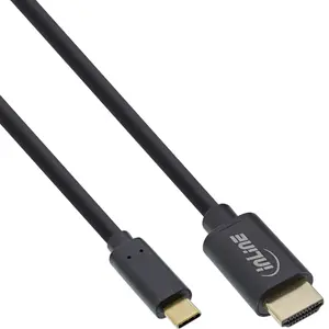 EATON InLine USB display kabelis USB-C male — HDMI male, 5 m, melns