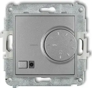 Electronic Room Thermostat Karlik MINI 7MRT-2 with Air Sensor, silver metallic
