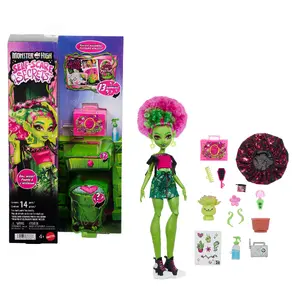 Fashion Doll MATTEL Monster High Self-Scare Secrets Venus McFlytrap with 13 Accessories, Multicolour, for ages 4+