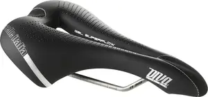 Sēde Selle Italia Diva Gel Superflow S — TI 316 Tube, Fibra-Tek, 275g, melna