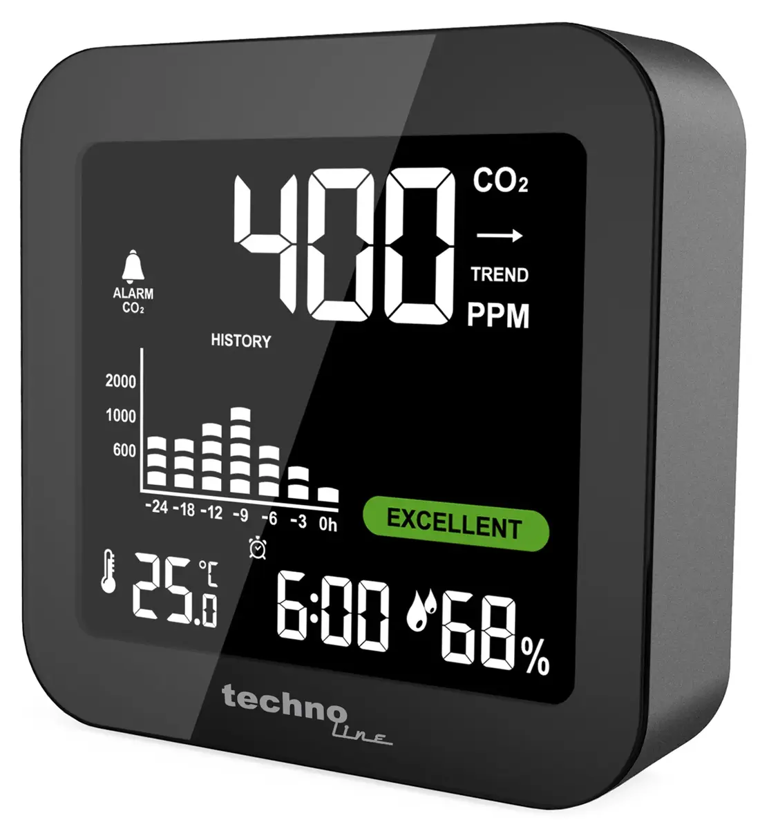TechnoLine WL1025 CO2 Monitor Black Photo 3