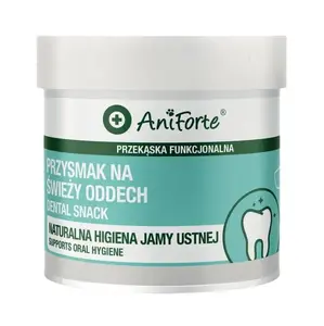 AniForte Dental Snack dog treat 50 g — hypoallergenic beef dental chew for adults, sugar-free, gluten-free