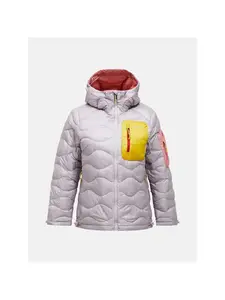 Пуховая куртка Peak Performance Helium Utility Down Hood Jacket — женская, misty lavender/canary lime, размер S