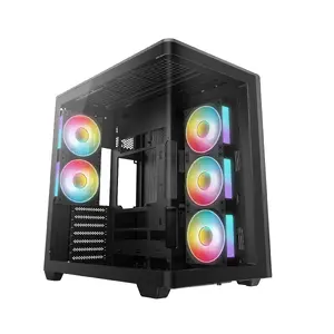 PC Tower Case DeepCool CG590U 5F Black — ATX/MicroATX/ITX, 3x 3.5"/2.5" bays, 5x 120 mm fans installed